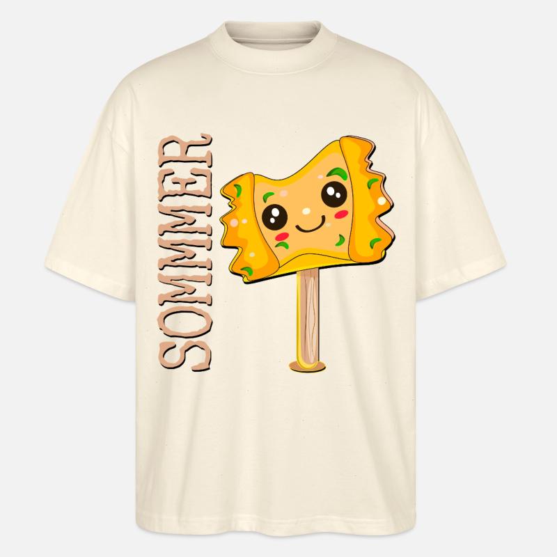 SOMMER EISCREME MAULTASCHEN - Stanley/Stella Oversized Unisex Bio T-Shirt Blaster 2.0 - Natur