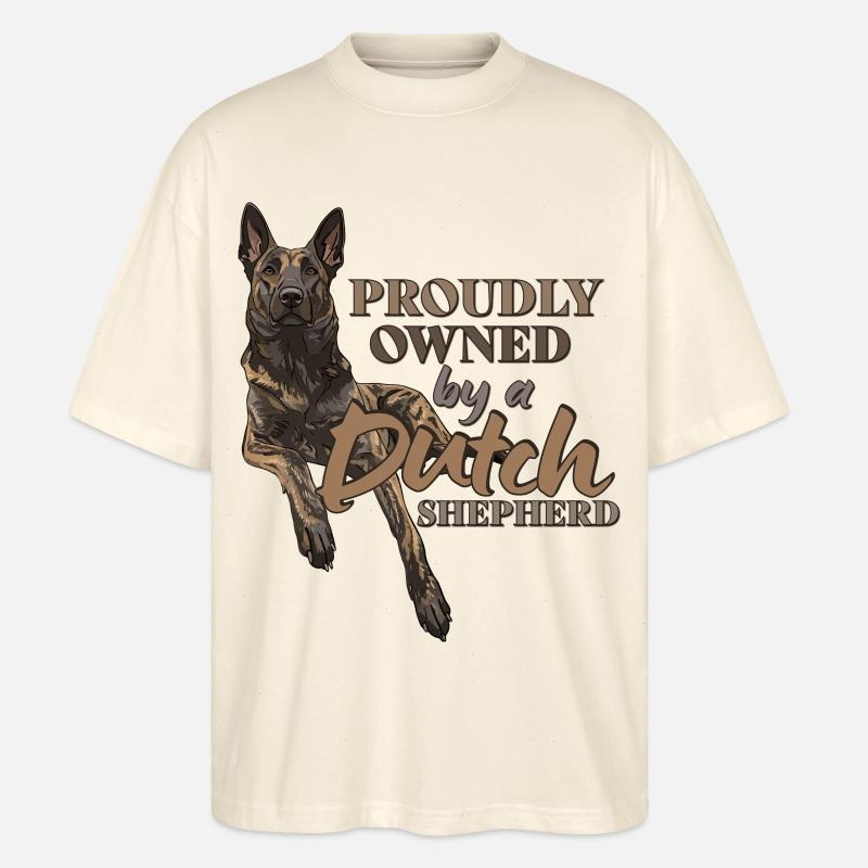 Dutch Shepherd – Dutchie - Stanley/Stella Oversized Unisex Bio T-Shirt Blaster 2.0 - Natur