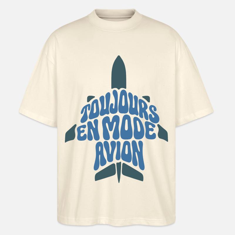 FLUGZEUGMODUS – lass uns reden. - Stanley/Stella Oversized Unisex Bio T-Shirt Blaster 2.0 - Natur