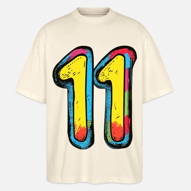 11 Symbole numérique - T-shirt bio Blaster 2.0 coupe oversize Stanley/Stella Unisexe - écru doux