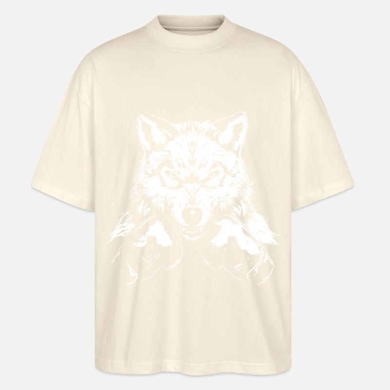 Wolf Boxing Fighter MMA - T-shirt bio Blaster 2.0 coupe oversize Stanley/Stella Unisexe - écru doux