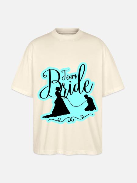 Team Bride Wedding Hen - Stanley/Stella Oversized Unisex Organic T-shirt Blaster 2.0 - soft Ecru