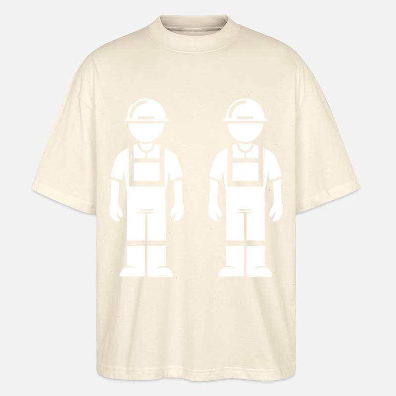 Bauarbeiter Team - Stanley/Stella Oversized Unisex Bio T-Shirt Blaster 2.0 - Natur