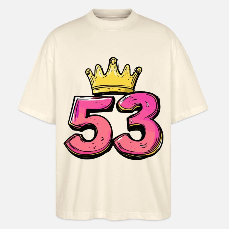 Couronne à 53 chiffres - T-shirt bio Blaster 2.0 coupe oversize Stanley/Stella Unisexe - écru doux