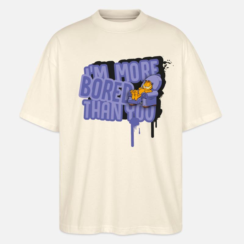 Garfield Langeweile - Stanley/Stella Oversized Unisex Bio T-Shirt Blaster 2.0 - Natur