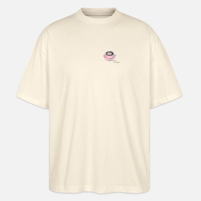 Ein Kaffee, bitte. Rosa - Stanley/Stella Oversized Unisex Bio T-Shirt Blaster 2.0 - Natur