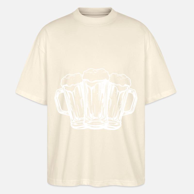 Bier Gläser - Stanley/Stella Oversized Unisex Bio T-Shirt Blaster 2.0 - Natur