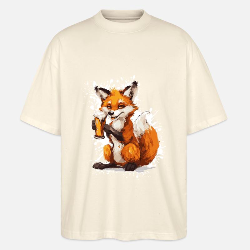 Fuchs Bier Lustig - Stanley/Stella Oversized Unisex Bio T-Shirt Blaster 2.0 - Natur