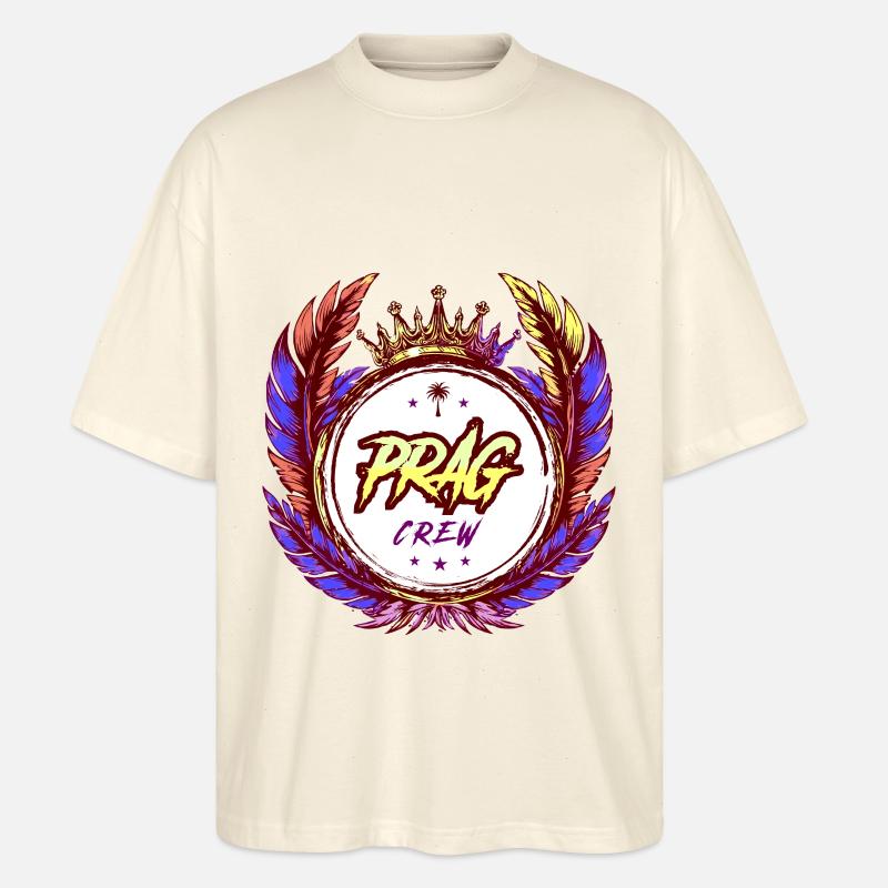 Prag Crew Bunt - Stanley/Stella Oversized Unisex Bio T-Shirt Blaster 2.0 - Natur