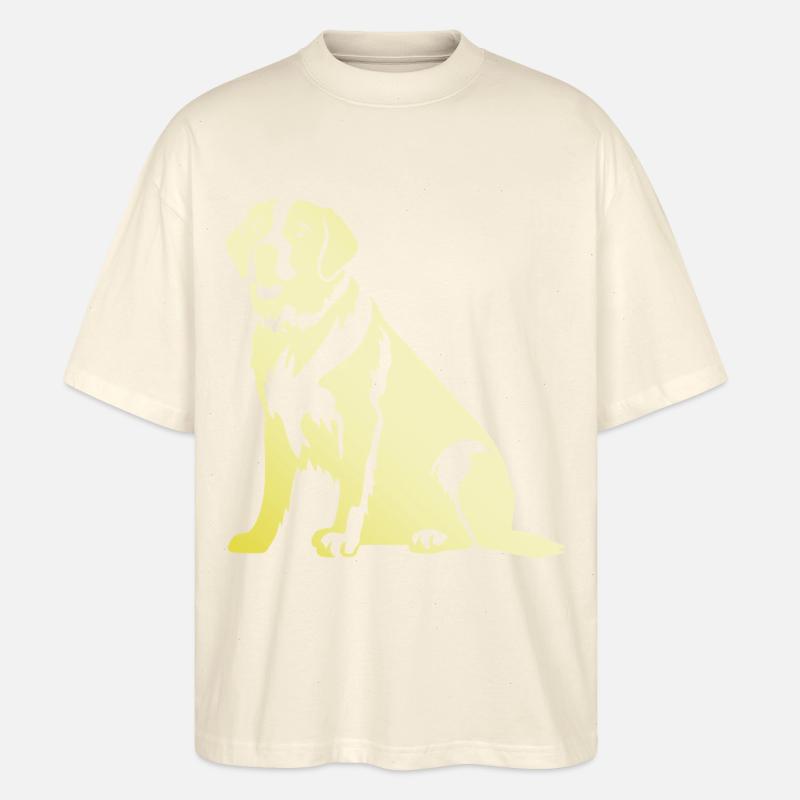 Saint Bernard Hund Silhouette - Stanley/Stella Oversized Unisex Bio T-Shirt Blaster 2.0 - Natur