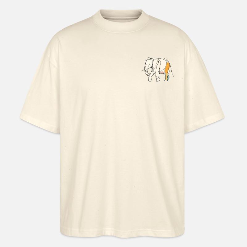 Elefant - Stanley/Stella Oversized Unisex Bio T-Shirt Blaster 2.0 - Natur