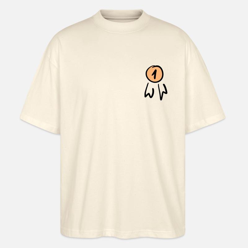 Premier badge / commande. Griffonner. - T-shirt bio Blaster 2.0 coupe oversize Stanley/Stella Unisexe - écru doux