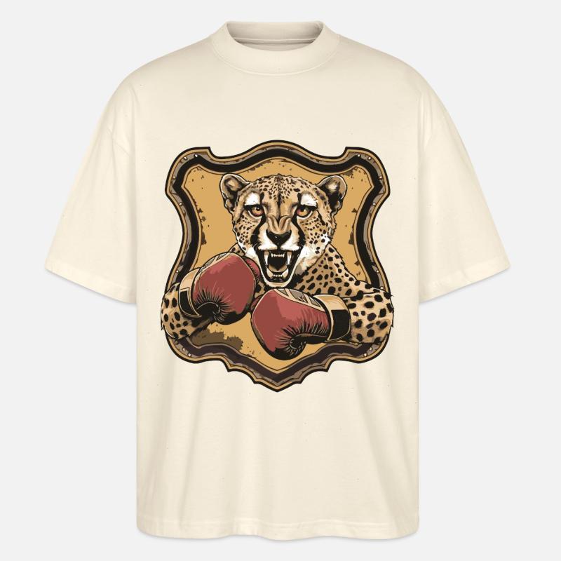 Guépard Boxer MMA Logo - T-shirt bio Blaster 2.0 coupe oversize Stanley/Stella Unisexe - écru doux