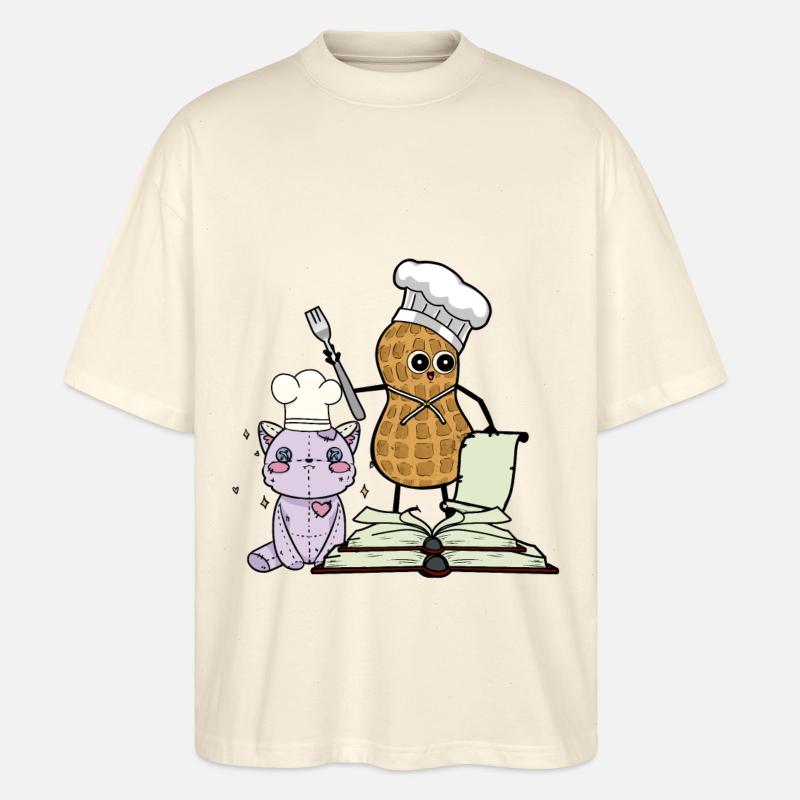 ERDNUSS KOCH FREUNDE KOCHEN - Stanley/Stella Oversized Unisex Bio T-Shirt Blaster 2.0 - Natur