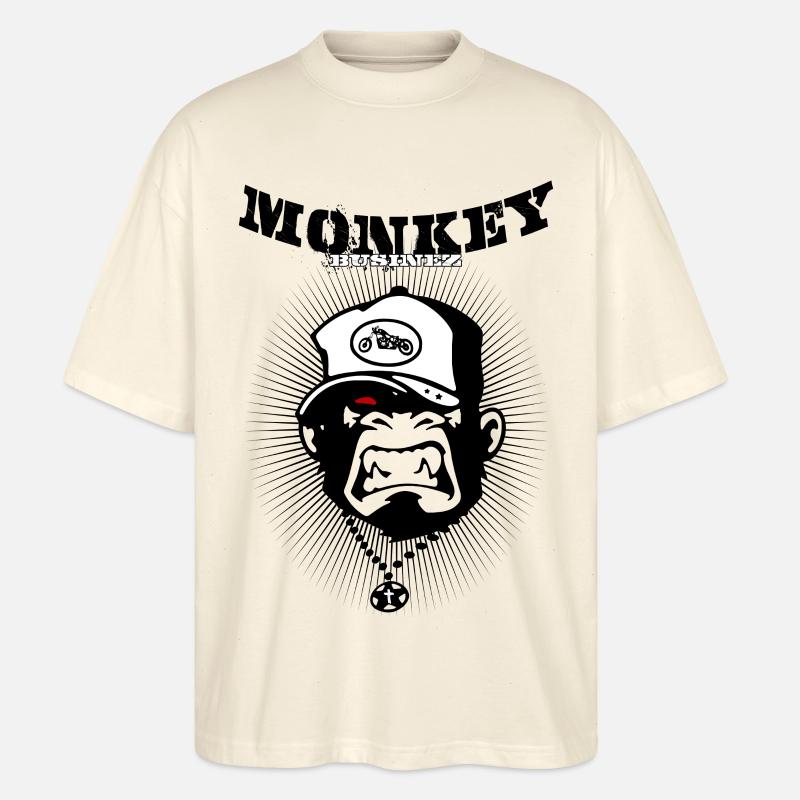 Monkey Businez - Biker - Stanley/Stella Oversized Unisex Bio T-Shirt Blaster 2.0 - Natur
