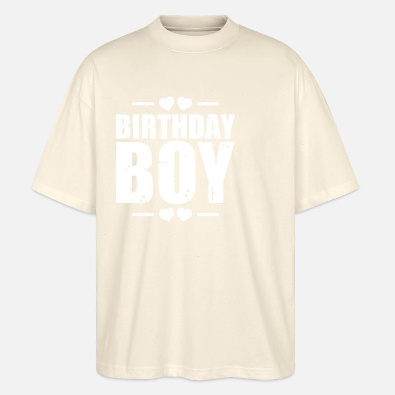 Garçon d’anniversaire disant - T-shirt bio Blaster 2.0 coupe oversize Stanley/Stella Unisexe - écru doux