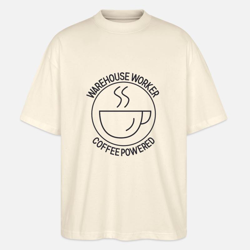 Warehouse Worker Coffee Powered - Stanley/Stella Oversized Unisex Bio T-Shirt Blaster 2.0 - Natur