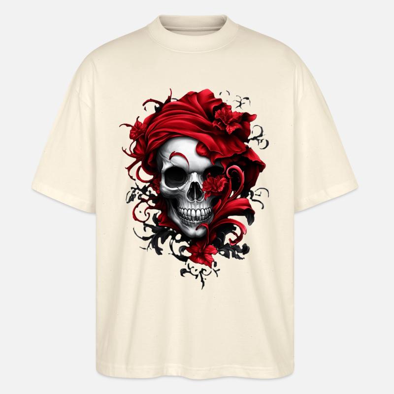 Crâne élégant - T-shirt bio Blaster 2.0 coupe oversize Stanley/Stella Unisexe - écru doux