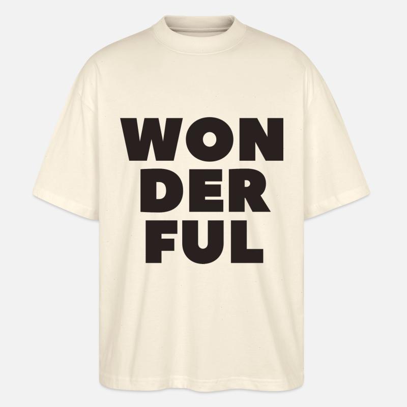 Wonderful-Wunderbar - T-shirt bio Blaster 2.0 coupe oversize Stanley/Stella Unisexe - écru doux