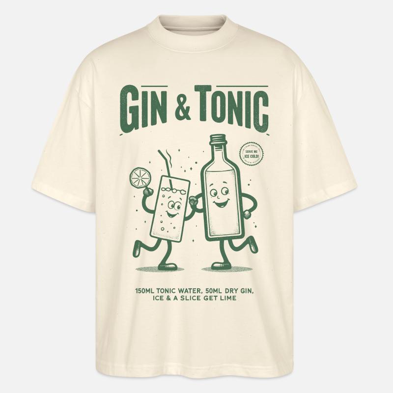 Gin and Tonic - Stanley/Stella Oversized Unisex Bio T-Shirt Blaster 2.0 - Natur