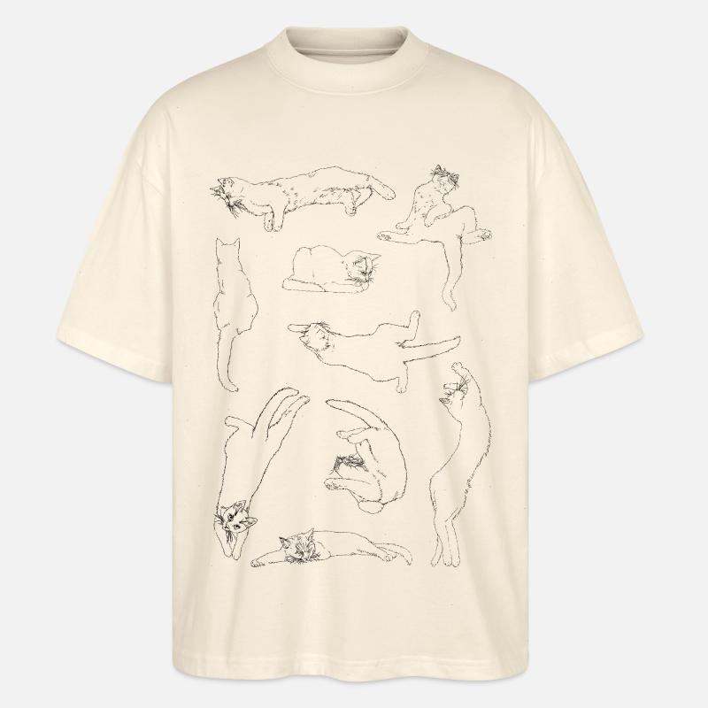 Anatomie der Katze - Stanley/Stella Oversized Unisex Bio T-Shirt Blaster 2.0 - Natur