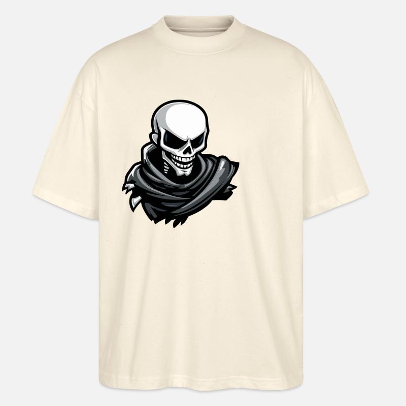 Skull Halloween Comic - Stanley/Stella Oversized Unisex Bio T-Shirt Blaster 2.0 - Natur
