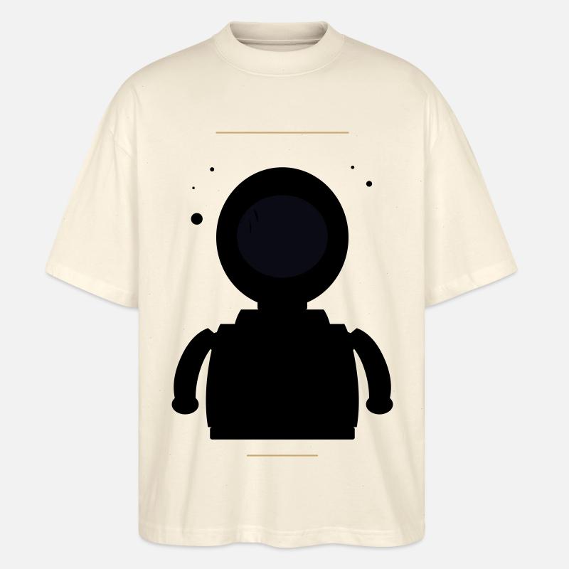 Minimalistischer Schwarzer Mond - Stanley/Stella Oversized Unisex Bio T-Shirt Blaster 2.0 - Natur