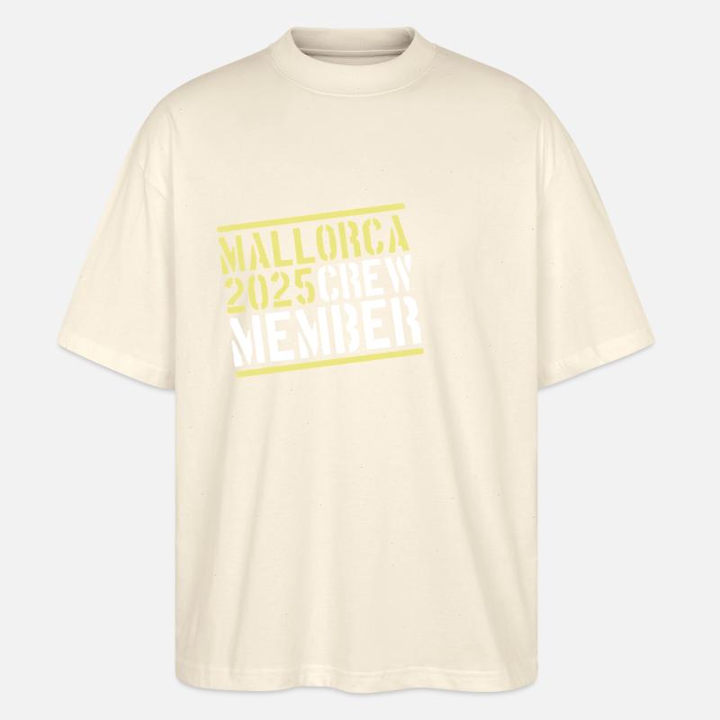 L’équipage de Majorque 2025 - T-shirt bio Blaster 2.0 coupe oversize Stanley/Stella Unisexe - écru doux