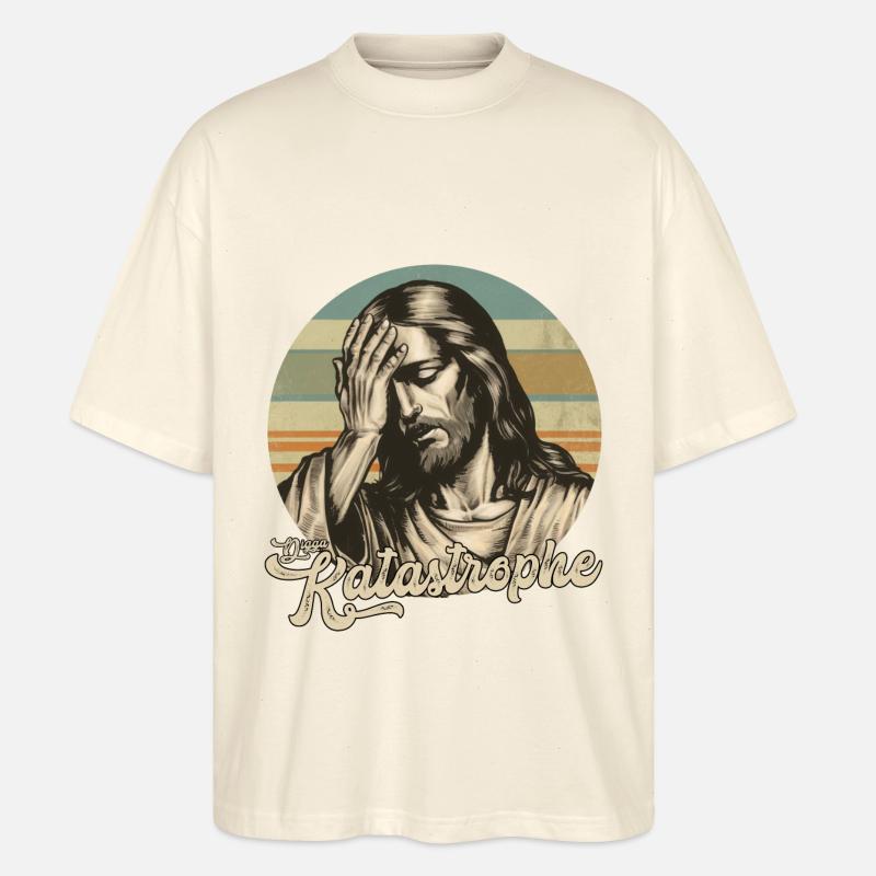 Jesus Digga Katastrophe - Stanley/Stella Oversized Unisex Bio T-Shirt Blaster 2.0 - Natur