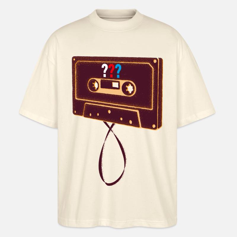 Die Drei ??? Kassette - Stanley/Stella Oversized Unisex Bio T-Shirt Blaster 2.0 - Natur