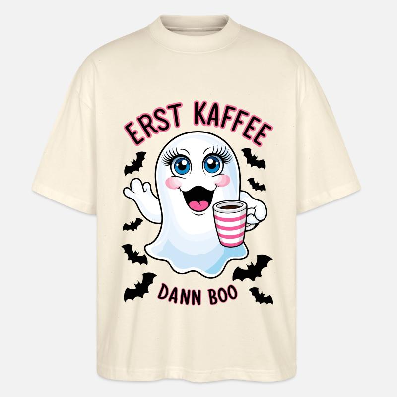 Süßer Geist mit Kaffee - Stanley/Stella Oversized Unisex Bio T-Shirt Blaster 2.0 - Natur