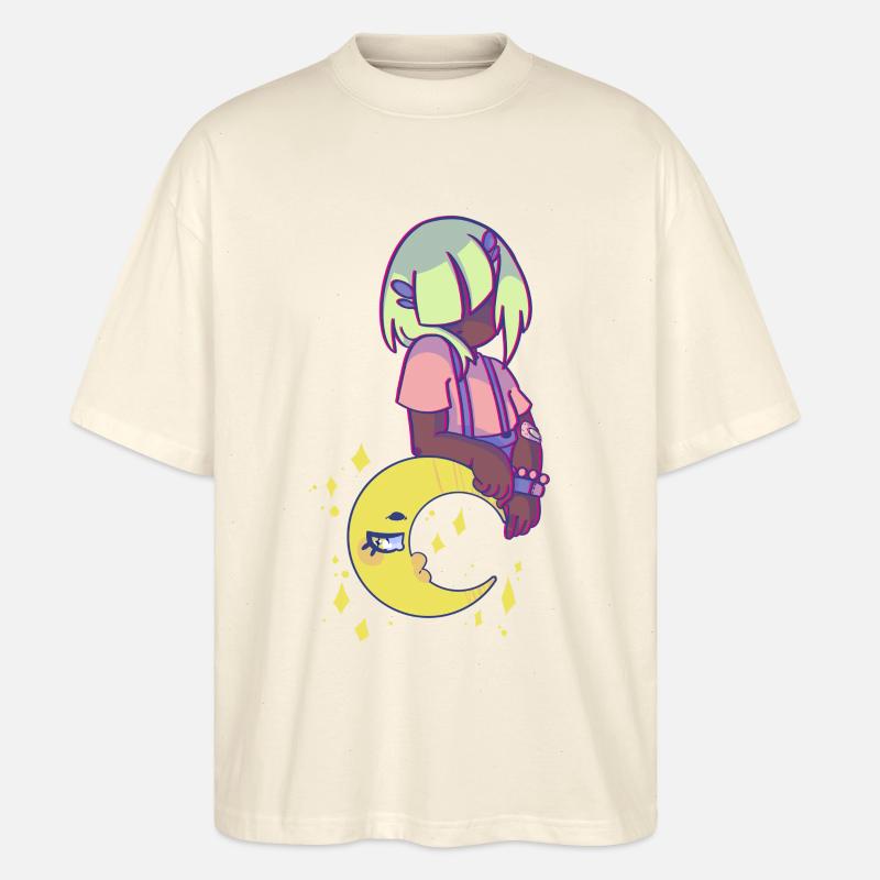 Pp und der Mond - Stanley/Stella Oversized Unisex Bio T-Shirt Blaster 2.0 - Natur
