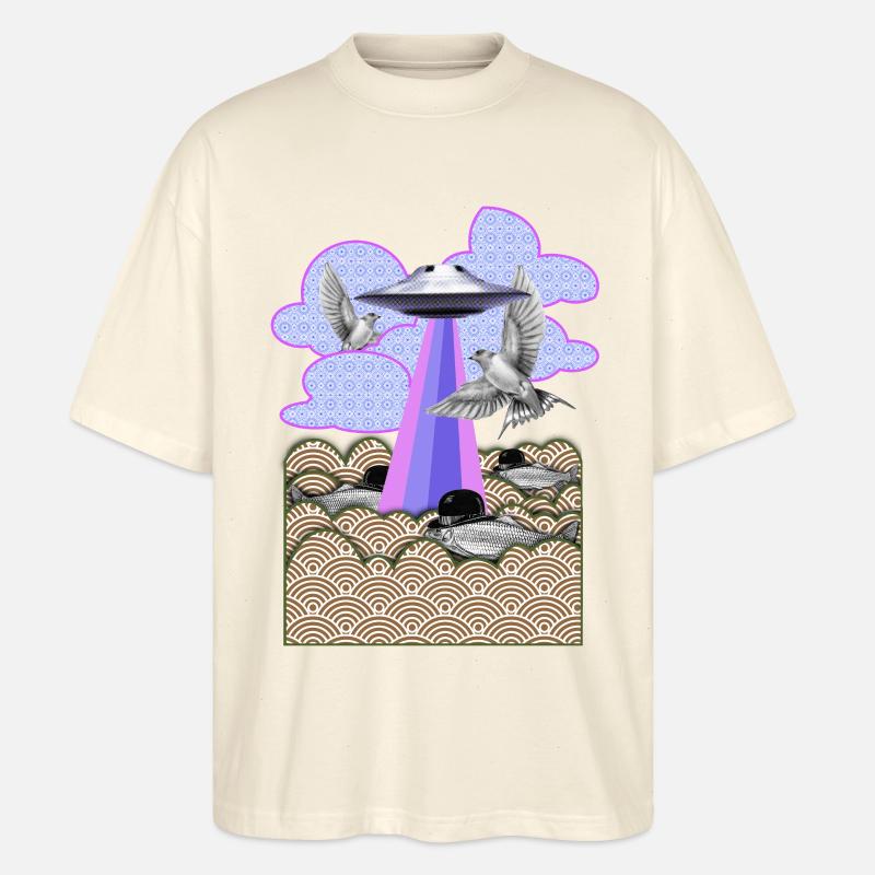 Flamingo - Stanley/Stella Oversized Unisex Bio T-Shirt Blaster 2.0 - Natur