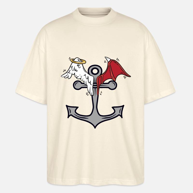Anker Seefahrt himmlisch teuflisch maritim - Stanley/Stella Oversized Unisex Bio T-Shirt Blaster 2.0 - Natur