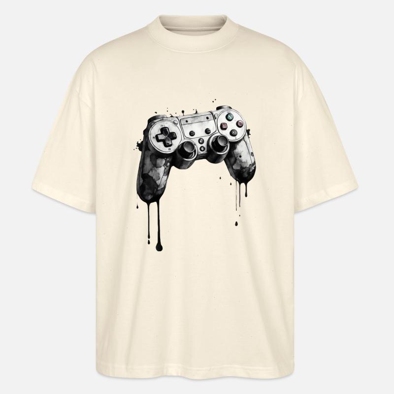 Controller Breakdown: Game Over - Stanley/Stella Oversized Unisex Organic T-shirt Blaster 2.0 - soft Ecru