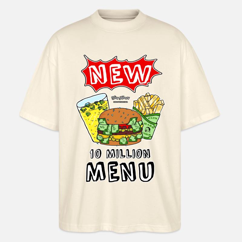 1 Million Menü - Stanley/Stella Oversized Unisex Bio T-Shirt Blaster 2.0 - Natur