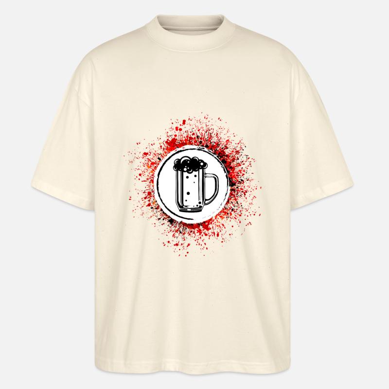 Bierkrug Bier Glas - Stanley/Stella Oversized Unisex Bio T-Shirt Blaster 2.0 - Natur