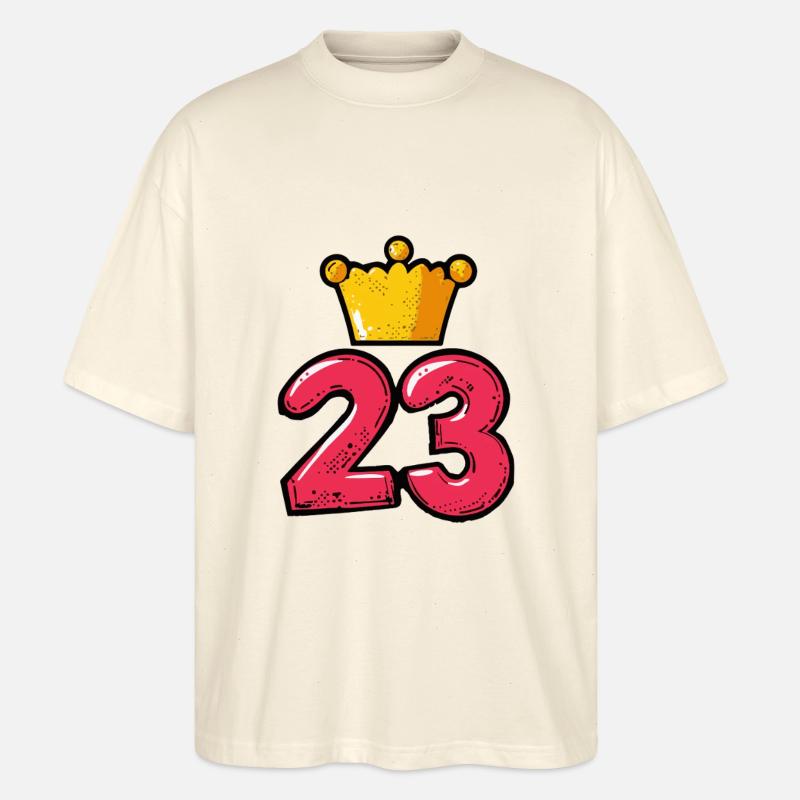 Couronne à 23 chiffres - T-shirt bio Blaster 2.0 coupe oversize Stanley/Stella Unisexe - écru doux