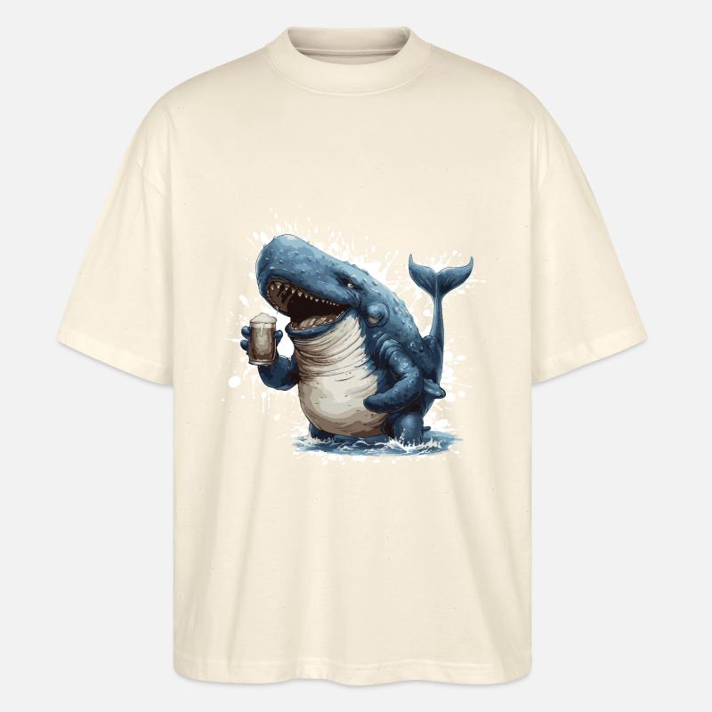 Wal Bier Lustig - Stanley/Stella Oversized Unisex Bio T-Shirt Blaster 2.0 - Natur