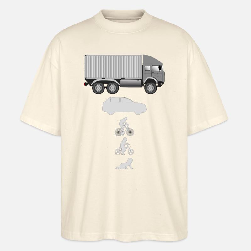 Evolution Container Truck - Stanley/Stella Oversized Unisex Organic T-shirt Blaster 2.0 - soft Ecru