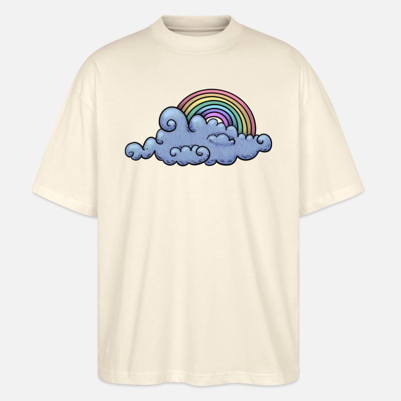 Rainbow cloud - Stanley/Stella Oversized Unisex Bio T-Shirt Blaster 2.0 - Natur