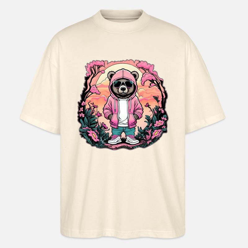 Rapper Bär 🐻 - Stanley/Stella Oversized Unisex Bio T-Shirt Blaster 2.0 - Natur