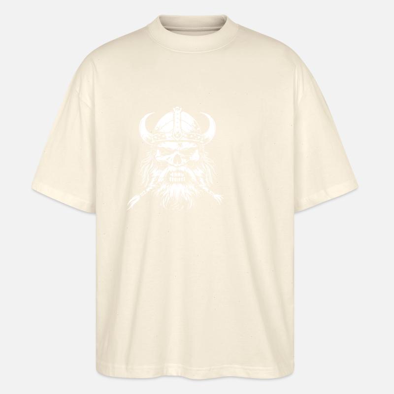 Wikinger Totenkopf Valhalla - Stanley/Stella Oversized Unisex Bio T-Shirt Blaster 2.0 - Natur