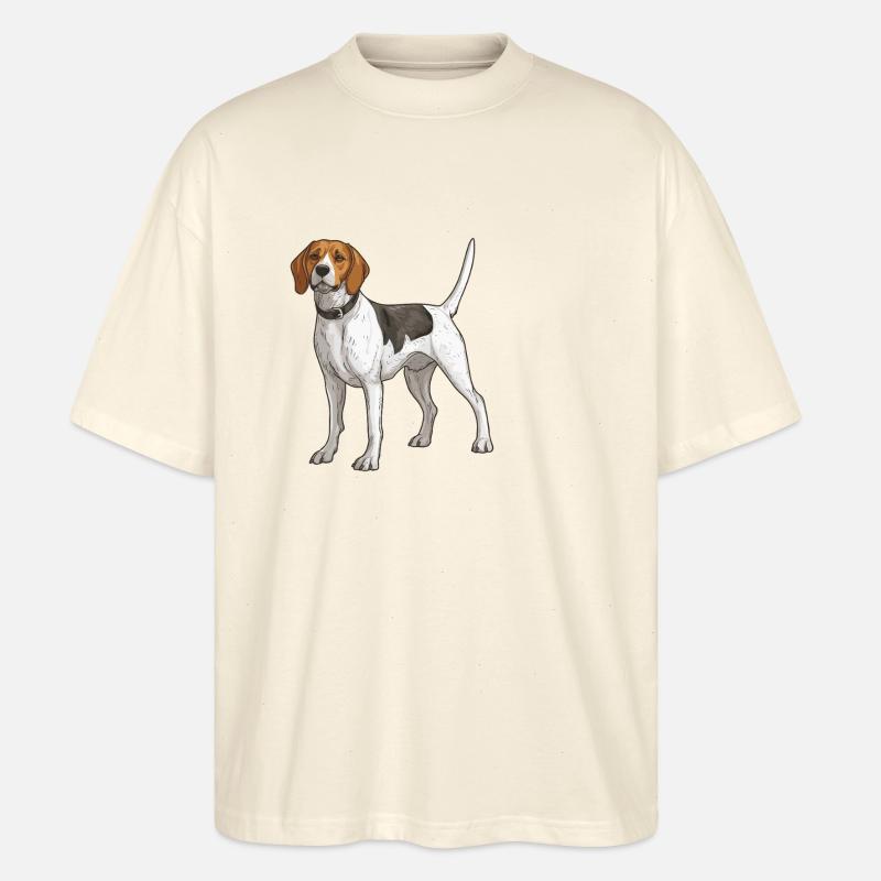 Beagle Hund - Stanley/Stella Oversized Unisex Bio T-Shirt Blaster 2.0 - Natur