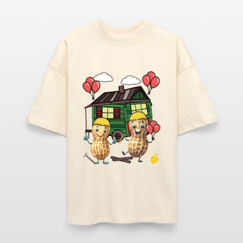 Peanuts Constructeur de maison Constructeur Remorque de construction Maison propre Maison T-shirt bio Blaster 2.0 coupe oversize Stanley/Stella Unisexe