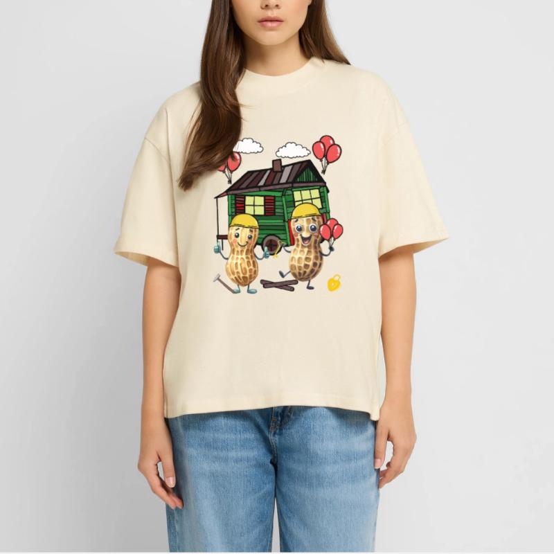 Peanuts Constructeur de maison Constructeur Remorque de construction Maison propre Maison T-shirt bio Blaster 2.0 coupe oversize Stanley/Stella Unisexe