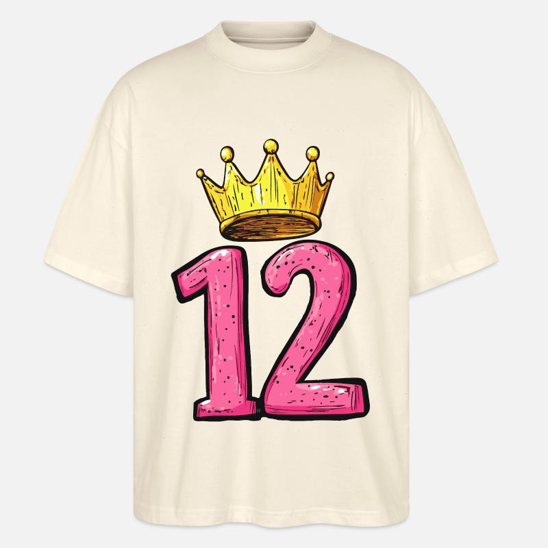 Couronne à 12 chiffres - T-shirt bio Blaster 2.0 coupe oversize Stanley/Stella Unisexe - écru doux