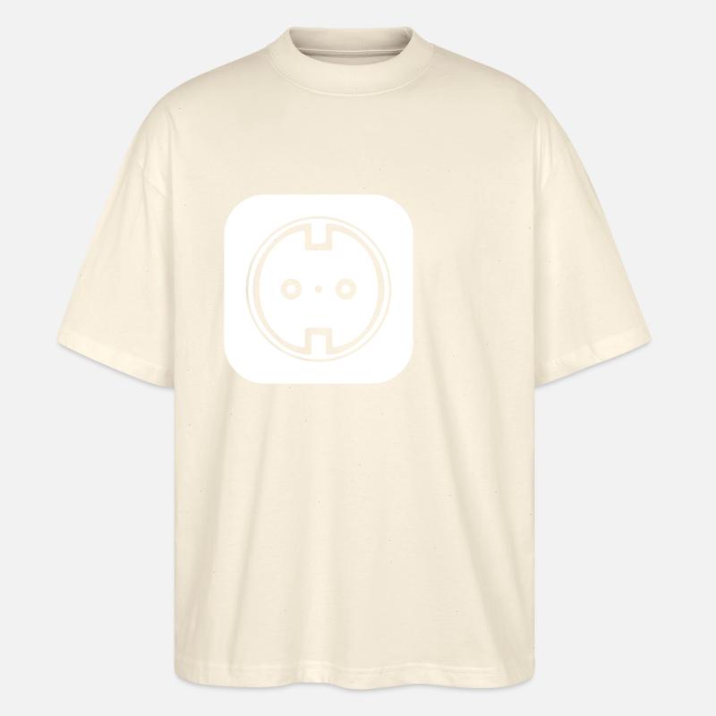 Steckdose Icon Elektriker - Stanley/Stella Oversized Unisex Bio T-Shirt Blaster 2.0 - Natur