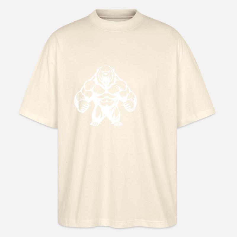 Grizzly Bär Workout - Stanley/Stella Oversized Unisex Bio T-Shirt Blaster 2.0 - Natur