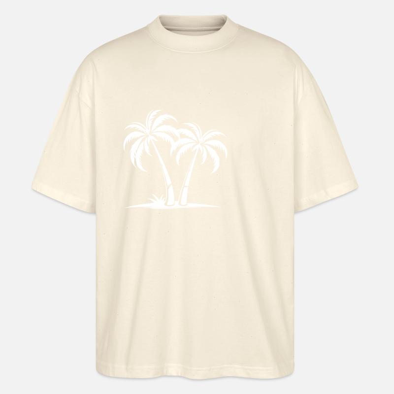 Palmen Insel - Stanley/Stella Oversized Unisex Bio T-Shirt Blaster 2.0 - Natur